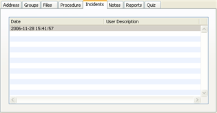 User Incident Panel